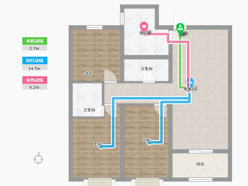 山西省-太原市-融创外滩一号-96.00-户型库-动静线