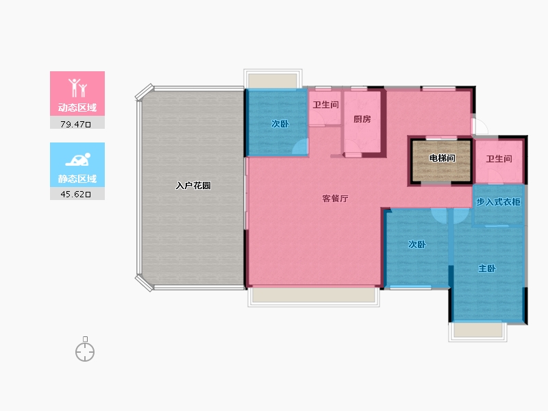 江西省-宜春市-天屿花城云境春墅-166.82-户型库-动静分区