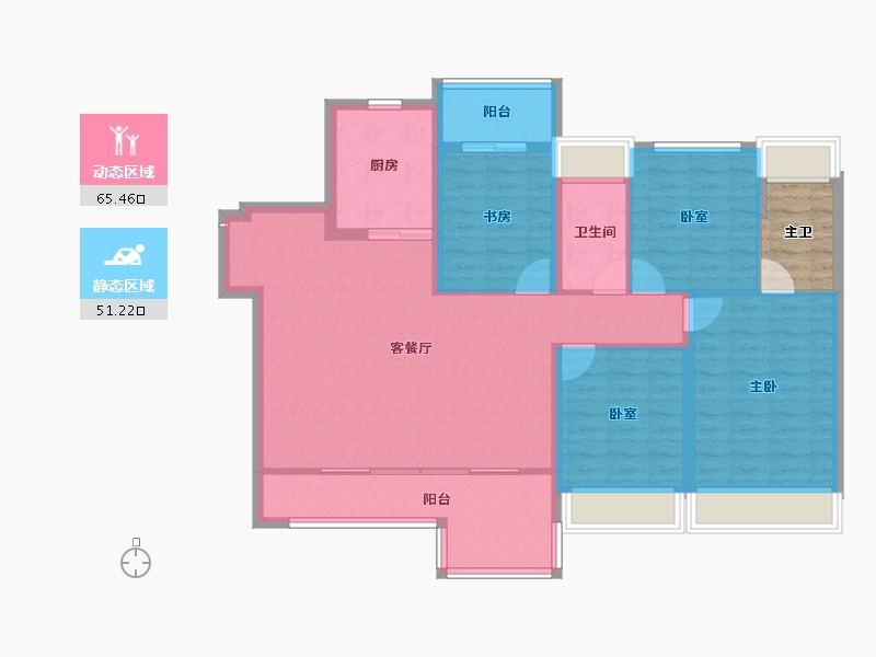 四川省-成都市-建发央玺-109.83-户型库-动静分区