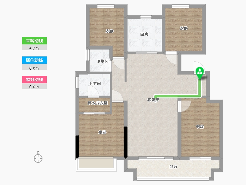 河南省-焦作市-中粮一号院-100.00-户型库-动静线