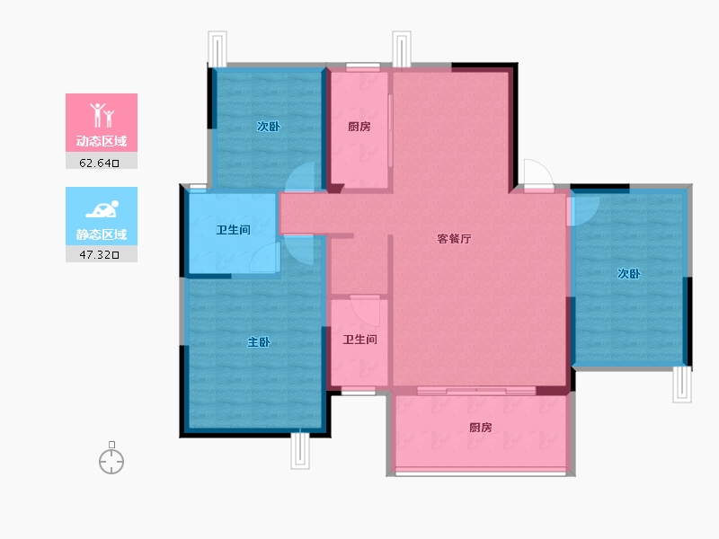 江西省-宜春市-华硕春江月-99.10-户型库-动静分区