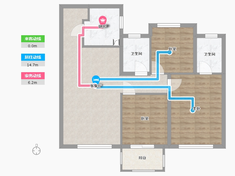 福建省-泉州市-中骏世界城璟峰-79.57-户型库-动静线