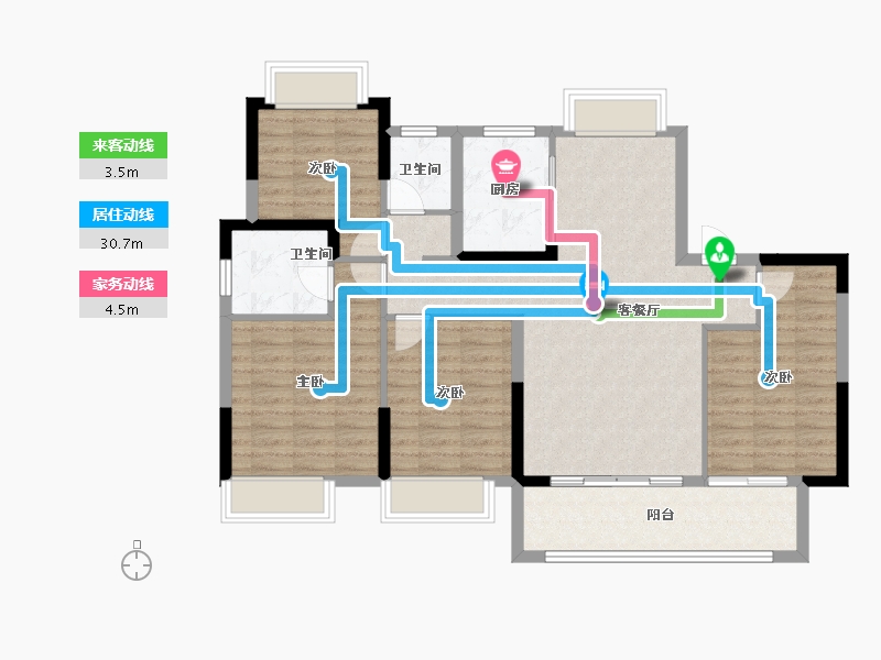 江西省-宜春市-创维瑜园-102.37-户型库-动静线