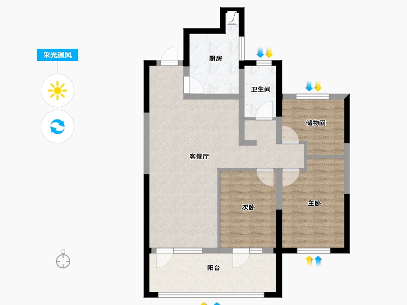 宁夏回族自治区-银川市-银川融创城-81.60-户型库-采光通风