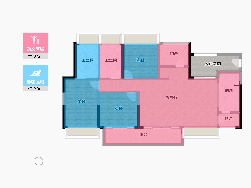 广东省-江门市-方圆鹤山云山诗意-110.98-户型库-动静分区