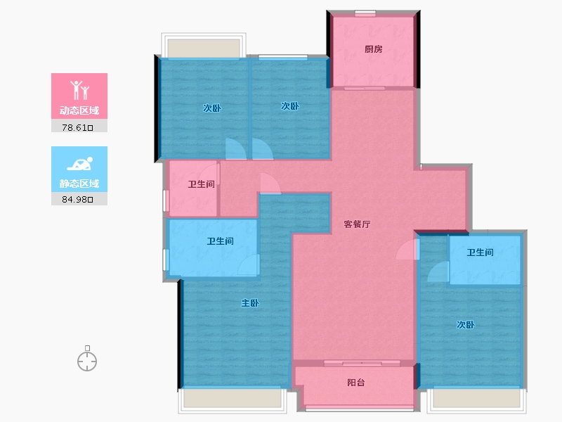 浙江省-杭州市-梧桐郡-150.00-户型库-动静分区