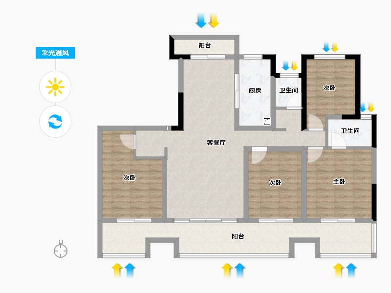 河南省-商丘市-建业·天境-114.30-户型库-采光通风