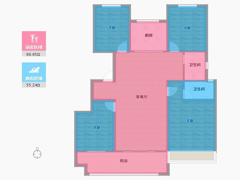 河南省-濮阳市-金辉·桂园-110.06-户型库-动静分区