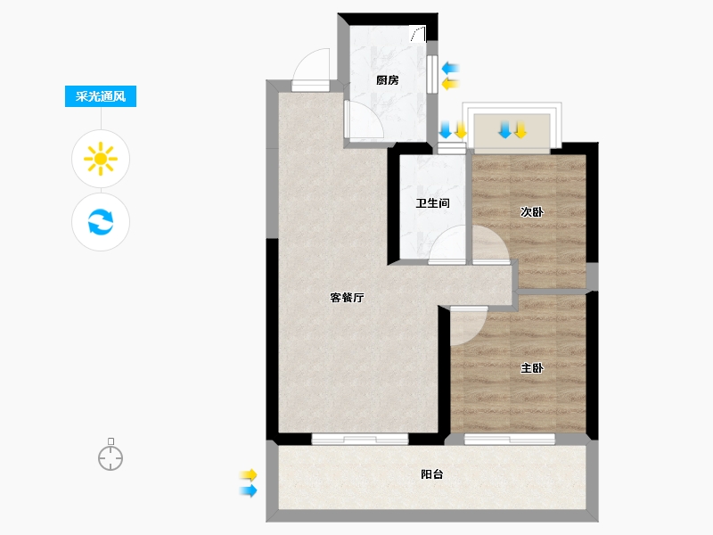 广西壮族自治区-北海市-北投观海上城-51.67-户型库-采光通风