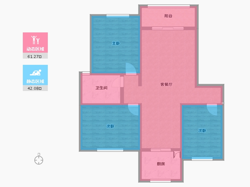 江苏省-徐州市-东方·帝景城-92.00-户型库-动静分区