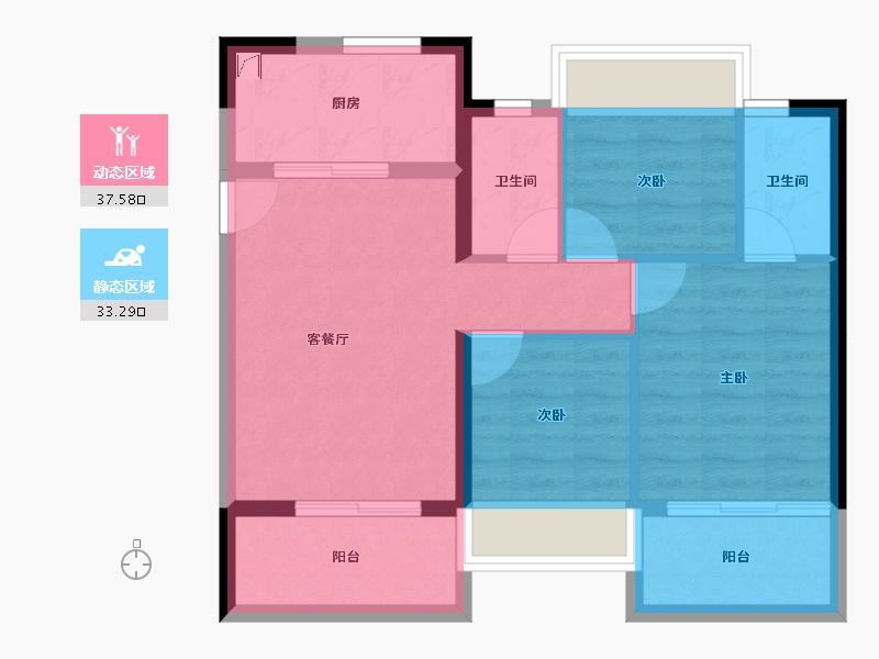 广西壮族自治区-北海市-北投观海上城-62.89-户型库-动静分区