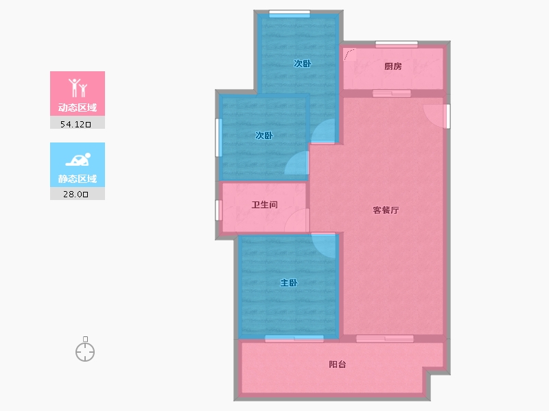 广西壮族自治区-北海市-曲江新鸥鹏北海教育城-73.63-户型库-动静分区