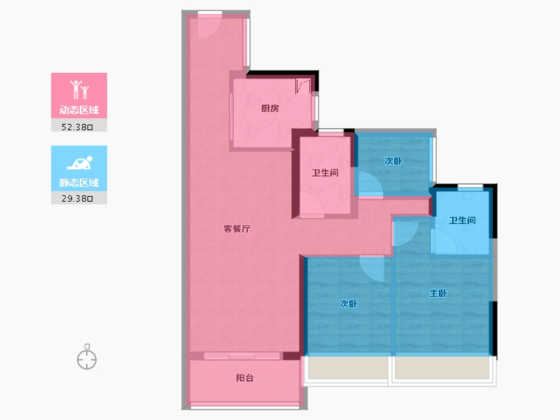 广东省-清远市-清远佳兆业城市广场-72.00-户型库-动静分区