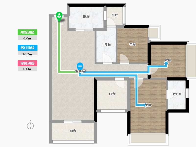 广东省-江门市-嘉华新都汇-91.71-户型库-动静线