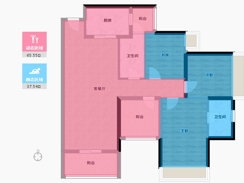 广东省-江门市-嘉华新都汇-91.71-户型库-动静分区