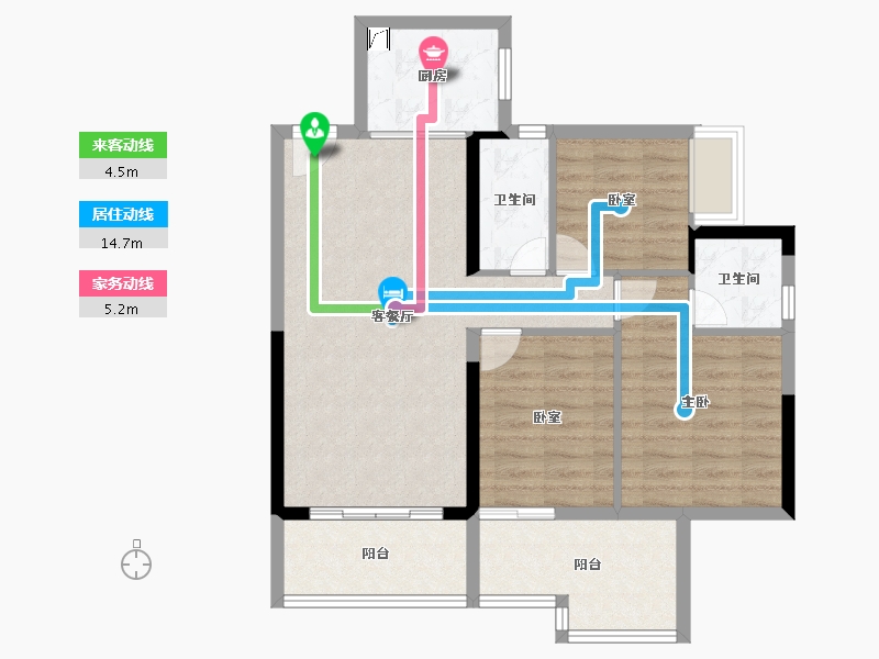 广东省-清远市-卧龙五洲世纪城-84.00-户型库-动静线