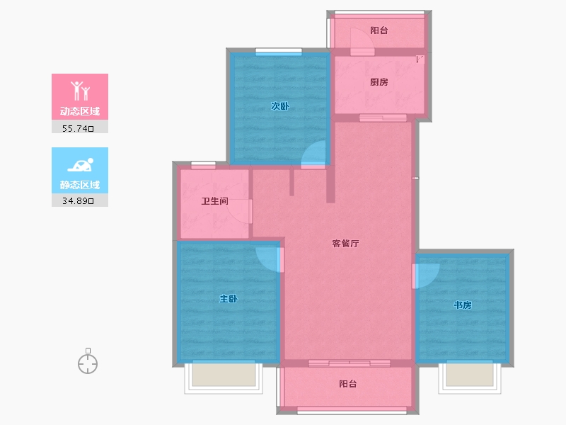 甘肃省-平凉市-华电小区-80.47-户型库-动静分区