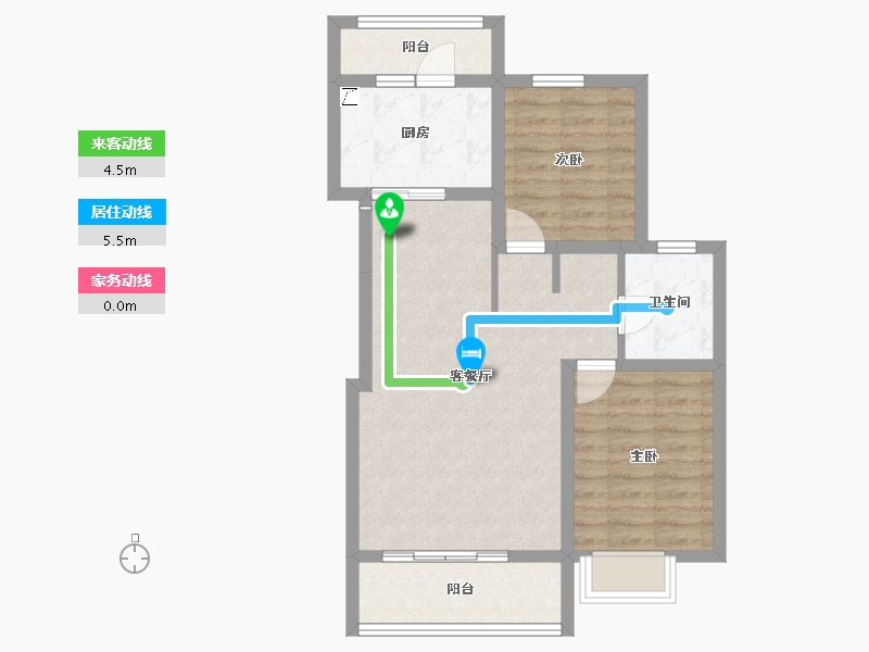 甘肃省-平凉市-华电小区-68.74-户型库-动静线