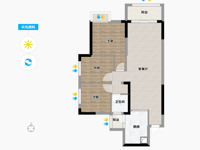 广东省-清远市-清远佳兆业城市广场-75.74-户型库-采光通风