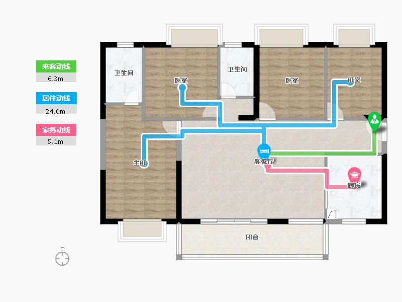 广东省-清远市-颐珑湾-111.00-户型库-动静线