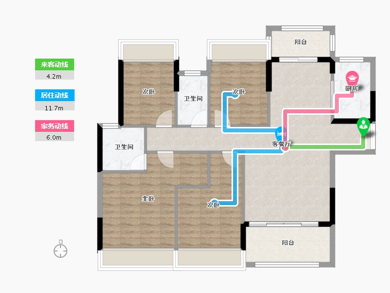 广东省-清远市-远天世纪城-105.18-户型库-动静线