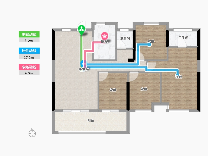 福建省-三明市-盛顺嘉和园-95.00-户型库-动静线