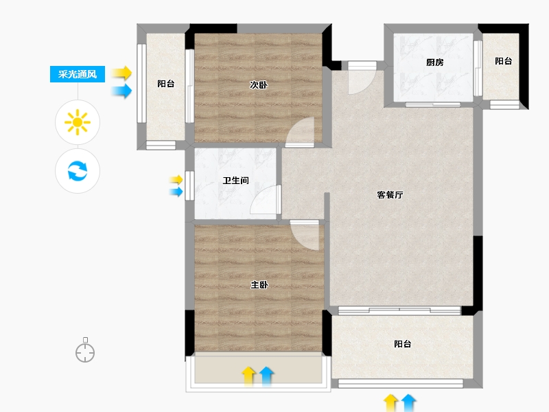 广东省-清远市-远天世纪城-68.01-户型库-采光通风