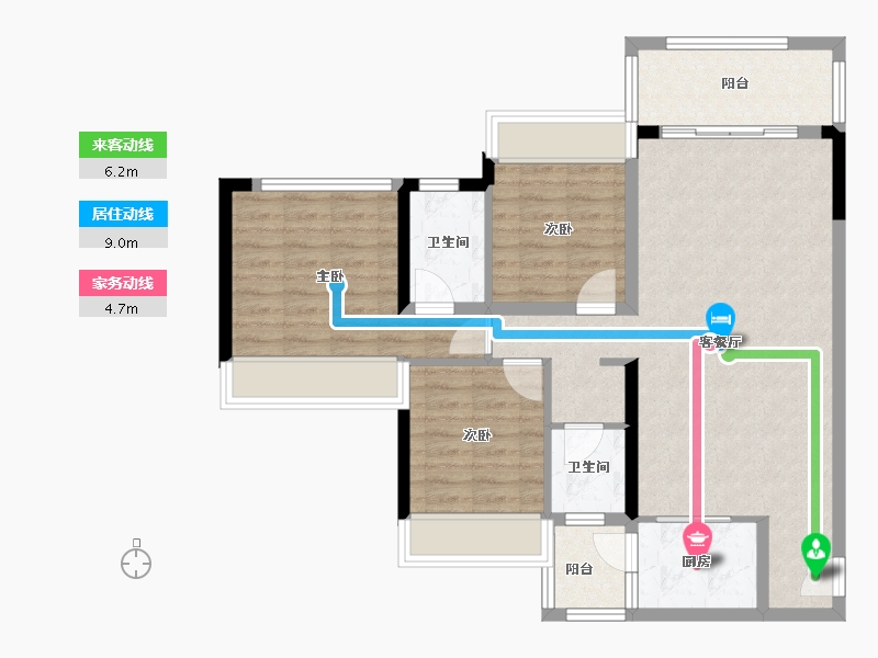 广东省-清远市-远天世纪城-86.89-户型库-动静线