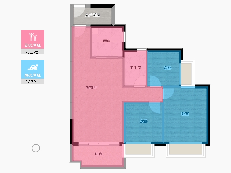 广东省-江门市-时代春树里(鹤山)2期-64.89-户型库-动静分区