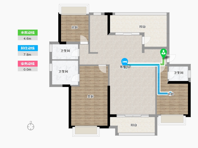 广东省-江门市-江悦城公园里-126.42-户型库-动静线