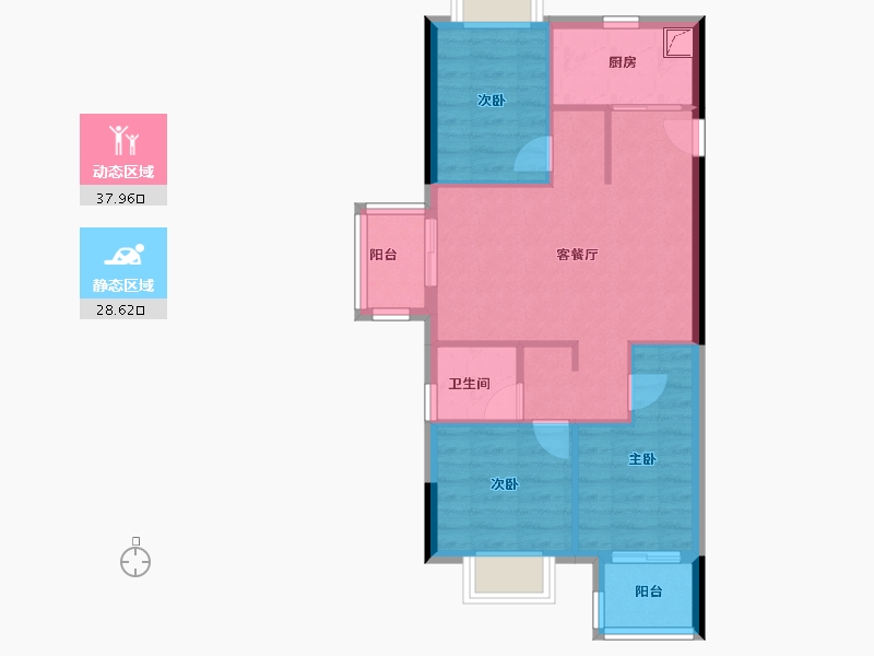 福建省-三明市-永嘉天地翰林府-59.20-户型库-动静分区