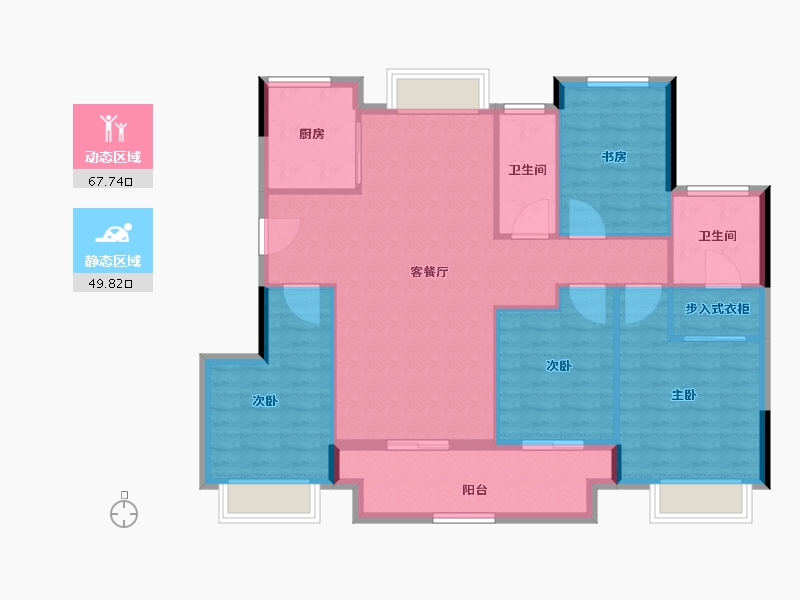 浙江省-湖州市-奥园悦见山-107.01-户型库-动静分区