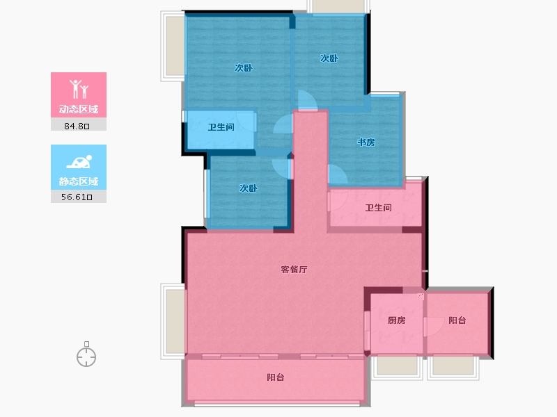 江西省-宜春市-天秀湾-127.94-户型库-动静分区