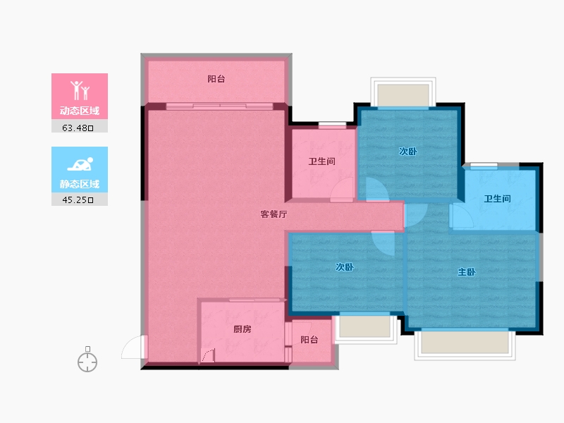 贵州省-遵义市-遵义恒大城-98.28-户型库-动静分区