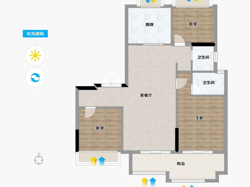 安徽省-阜阳市-东湖世纪城-95.12-户型库-采光通风