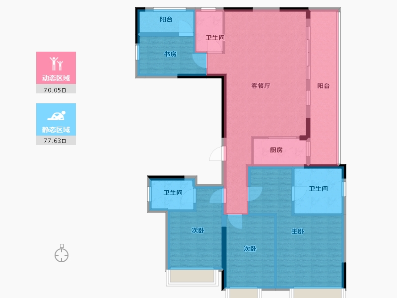 广东省-江门市-江悦城公园里-133.00-户型库-动静分区