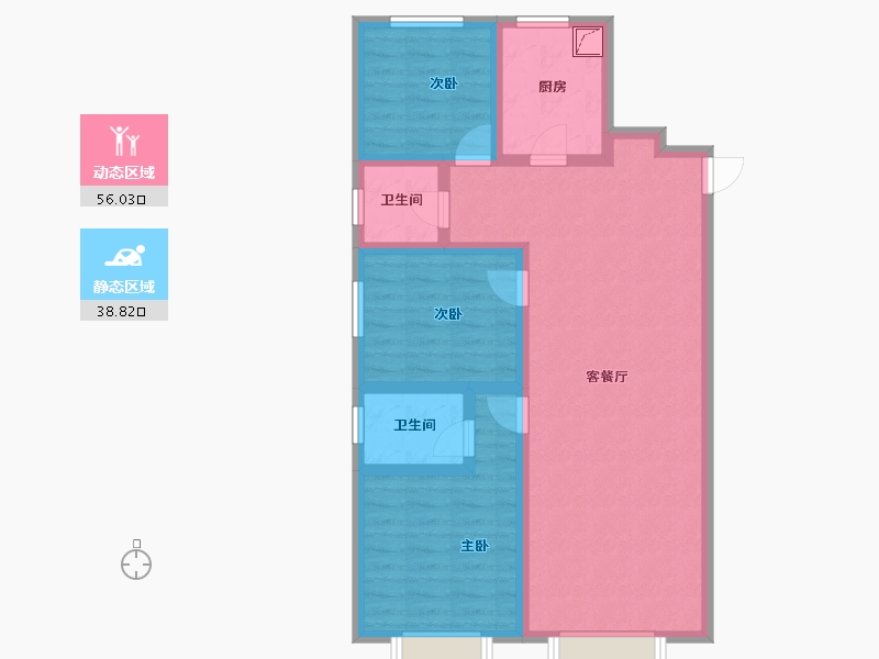 河北省-保定市-方仕·翰乐轩-83.83-户型库-动静分区