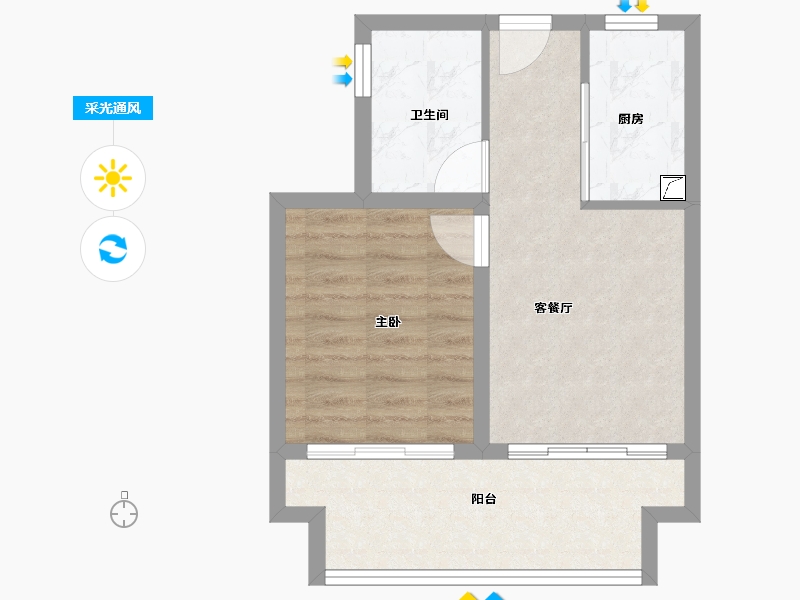 广西壮族自治区-北海市-曲江新鸥鹏北海教育城-46.60-户型库-采光通风