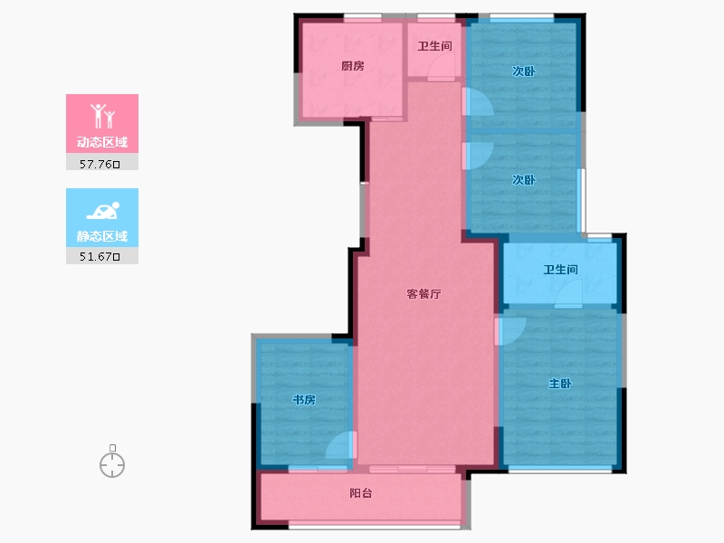 宁夏回族自治区-银川市-光耀和玺-98.40-户型库-动静分区