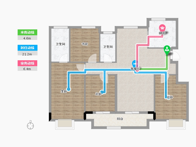 浙江省-湖州市-大家满园-127.27-户型库-动静线