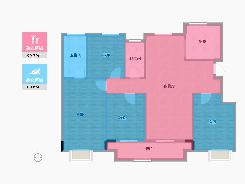 浙江省-湖州市-大家满园-127.27-户型库-动静分区