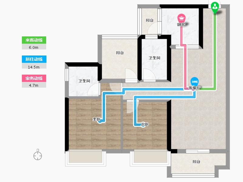 广东省-江门市-怡福新方盛·天睿-76.50-户型库-动静线