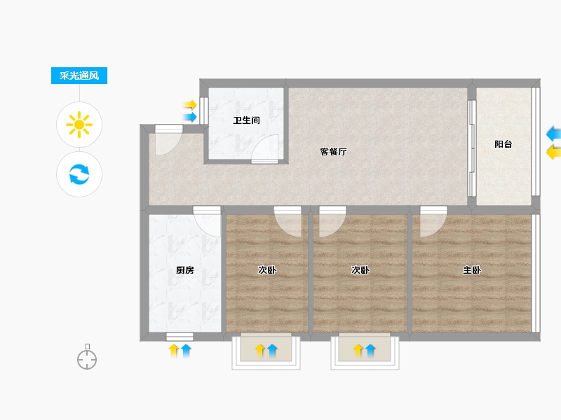 广西壮族自治区-北海市-北海•花漾里-72.12-户型库-采光通风