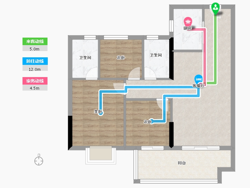 福建省-三明市-永嘉天地翰林府-71.20-户型库-动静线