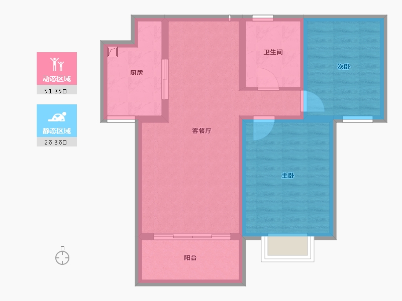 甘肃省-平凉市-华电小区-69.03-户型库-动静分区