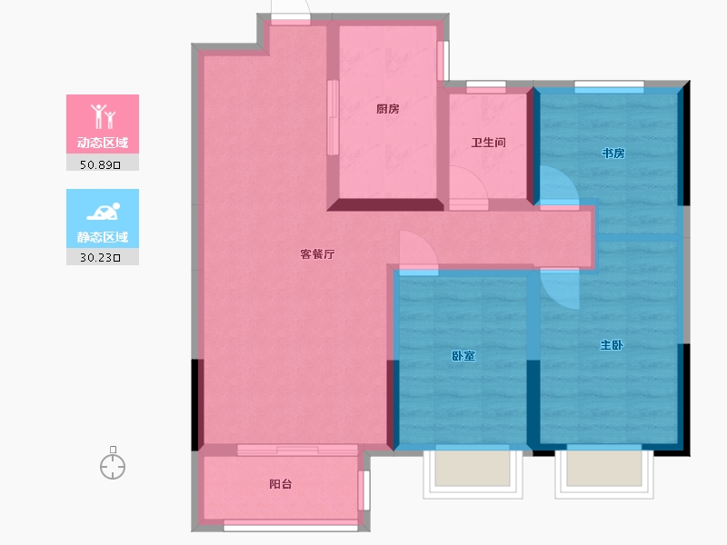 山东省-泰安市-将军·望岳名郡-81.00-户型库-动静分区