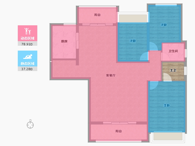 四川省-成都市-建发央玺-108.59-户型库-动静分区