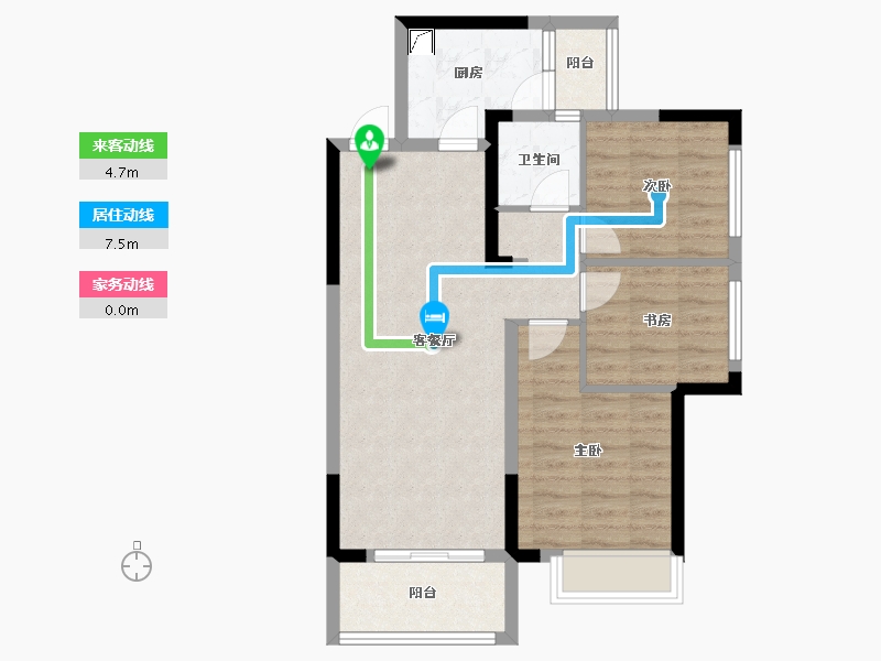 广东省-清远市-清远佳兆业城市广场-70.80-户型库-动静线