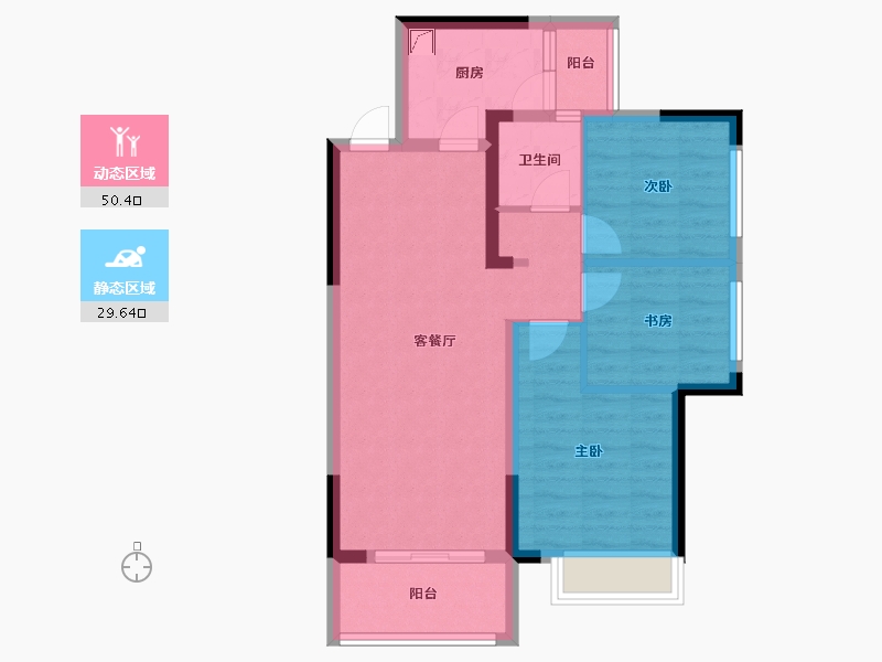 广东省-清远市-清远佳兆业城市广场-70.80-户型库-动静分区