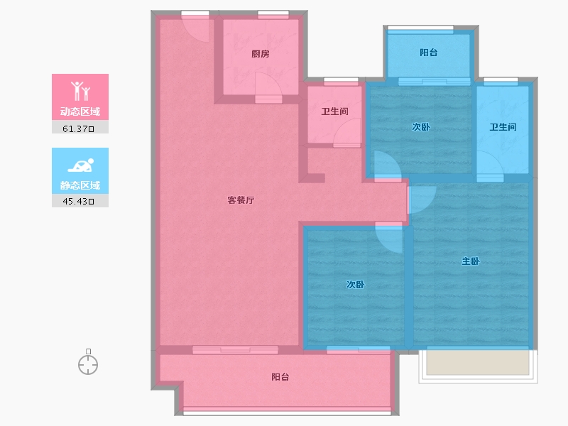 河南省-濮阳市-开州百子园-95.15-户型库-动静分区